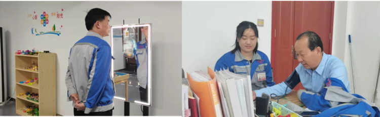 大家體驗(yàn)了智能血壓計(jì)、魔鏡等儀器設(shè)備